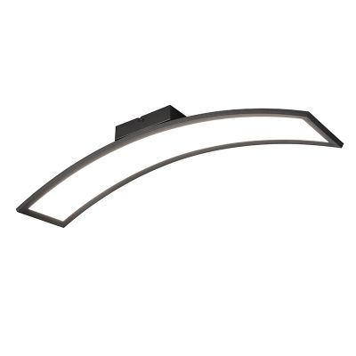 Plafón de techo moderno negro, Ruurd, 23W, 3000K LED