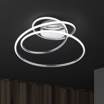 Plafón de techo diseño cromado, Marell, 36W, 4000K LED, regulable en 3 pasos