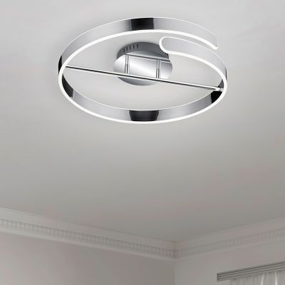 Plafón de techo diseño cromado, Resy, 37W, 4000K LED, regulable en 3 pasos