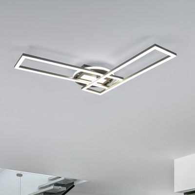 Plafón de techo moderno níquel, Jadon, 30W, ajustable entre luz blanco cálido y frío LED