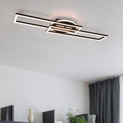 Plafón de techo moderno negro, Jadon, 30W, ajustable entre luz blanco cálido y frío LED