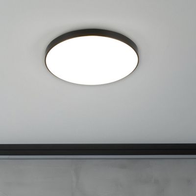 Plafón de techo de plástico negro, Sharde, 18W, 4000K LED, IP44