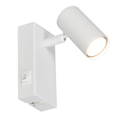 Aplique moderno blanco, Suradj, con interruptor