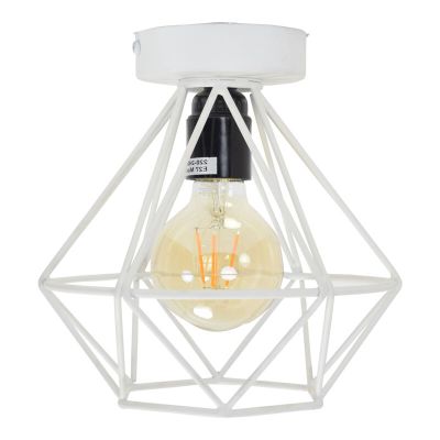Lámpara de techo blanca industrial, Merlon