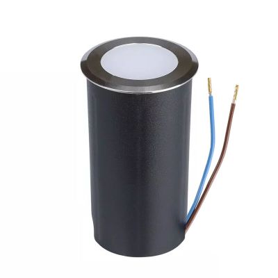 Foco suelo exterior plateado moderno, Marcus, 1W, 6500K LED, IP67