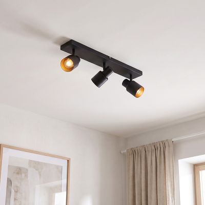 Foco de techo negro de aluminio, Eleno