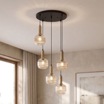 Lámpara colgante ámbar diseño, Charlois