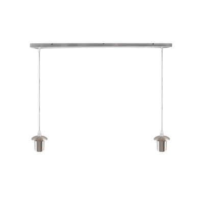 Lámpara colgante sin pantalla cromada de aluminio, Rika