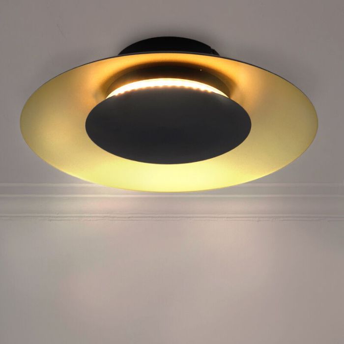 Plafón de techo dorado moderno, Denyse, 15W, 3000K LED
