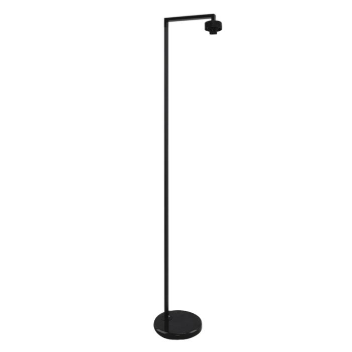 Lámpara de pie sin pantalla negra de aluminio, Rika