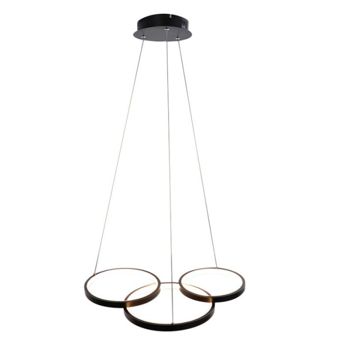 Lámpara colgante negra diseño, Thalia, 36W, 2700K LED, regulable en 3 pasos