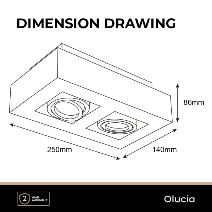 Aplique de techo blanco moderno, Akira