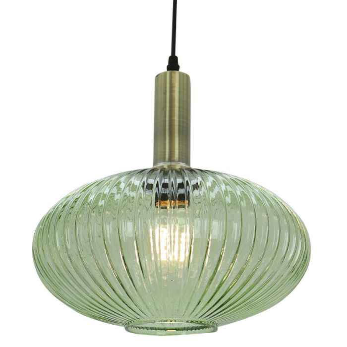 Lámpara colgante verde retro, Charlois