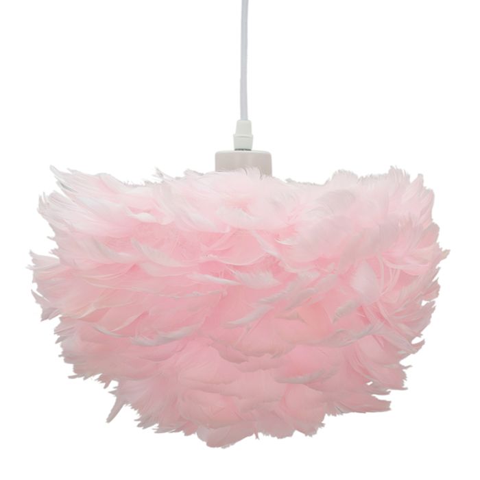 Lámpara colgante rosa de tela, Suzie