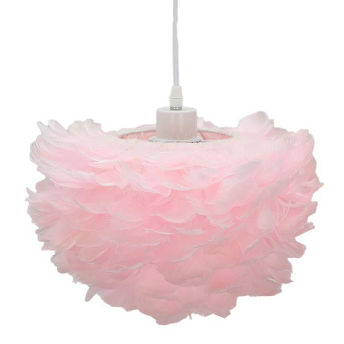 Lámpara colgante rosa de tela, Suzie