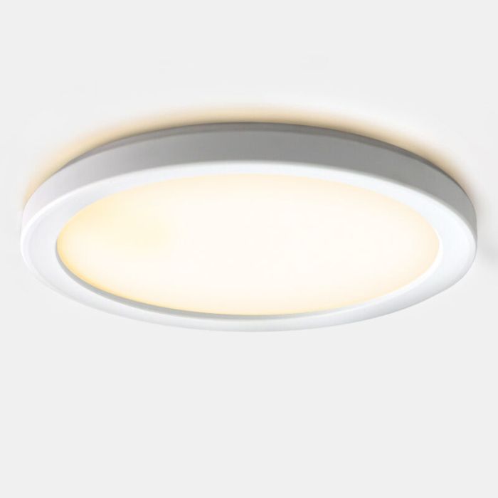 Lámpara de techo baño blanca de plástico, Shivani, 8W, 3000K LED, IP44