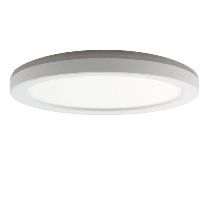 Lámpara de techo baño blanca de plástico, Shivani, 8W, 3000K LED, IP44