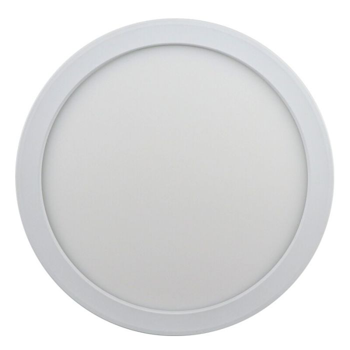 Lámpara de techo baño blanca de plástico, Shivani, 8W, 3000K LED, IP44