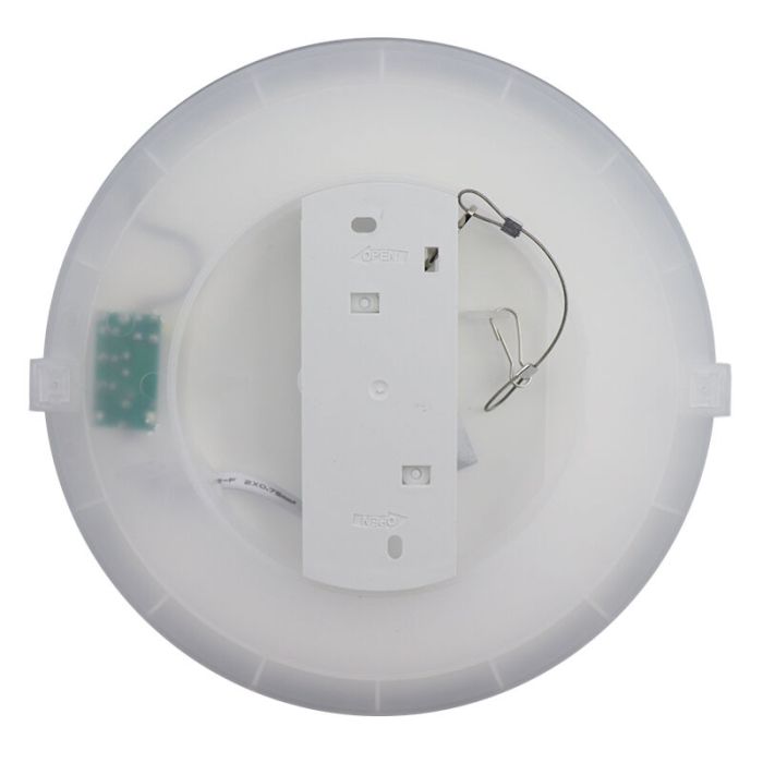 Lámpara de techo baño blanca de plástico, Shivani, 8W, 3000K LED, IP44