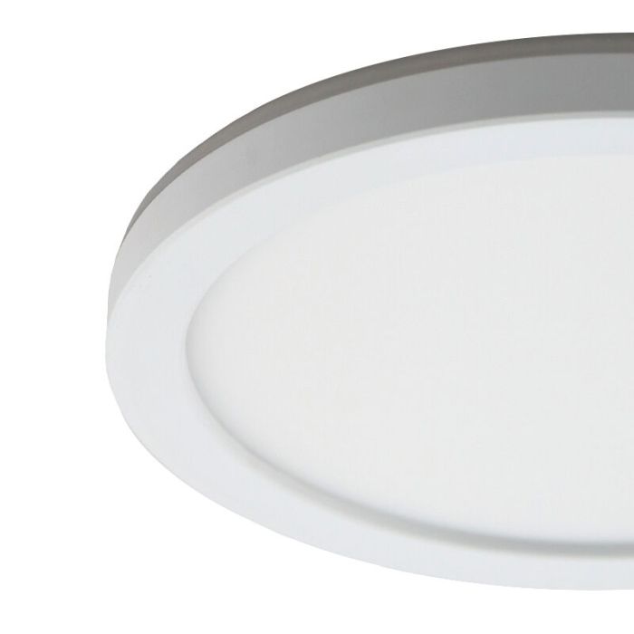 Lámpara de techo baño blanca de plástico, Shivani, 8W, 3000K LED, IP44