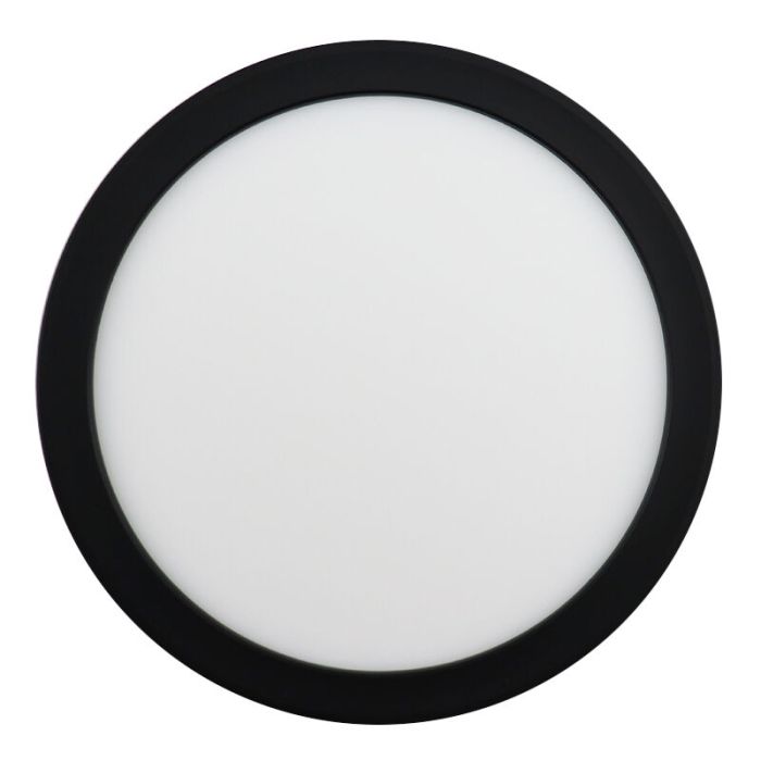 Lámpara de techo baño negra de plástico, Shivani, 8W, 3000K LED, IP44