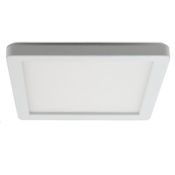 Lámpara de techo baño blanca de plástico, Shivani, 15W, 3000K LED, IP44