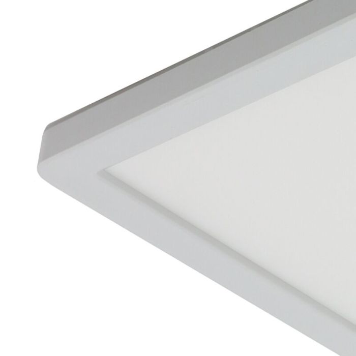 Lámpara de techo baño blanca de plástico, Shivani, 15W, 3000K LED, IP44