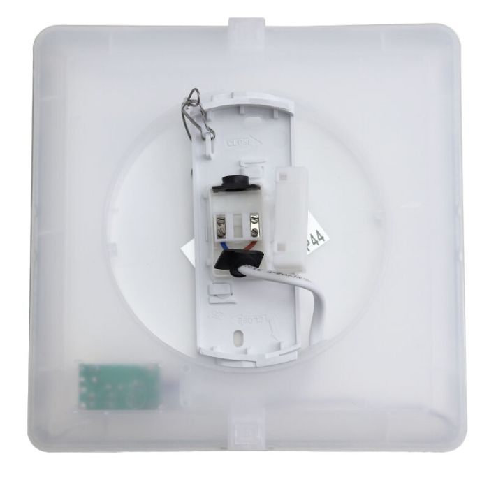 Lámpara de techo baño negra de plástico, Shivani, 8W, 3000K LED, IP44