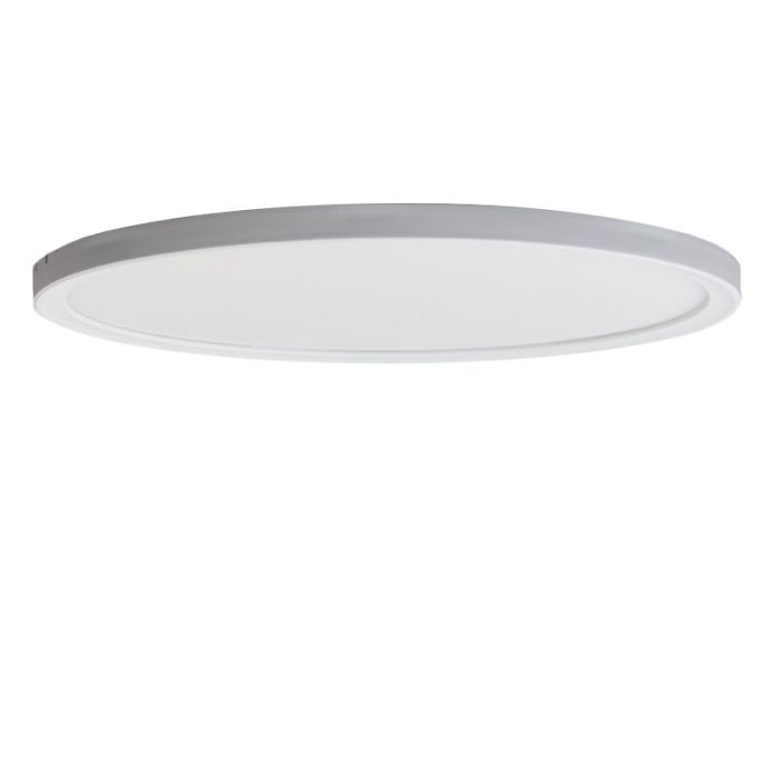 Plafón de techo blanco de plástico, Shona, 22W, 3000K LED, regulable en 3 pasos
