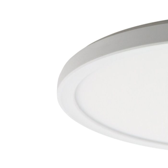 Plafón de techo blanco de plástico, Shona, 22W, 3000K LED, regulable en 3 pasos