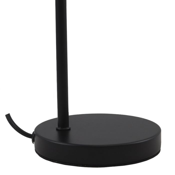 Lámpara de mesa sin pantalla negra de aluminio, Rika