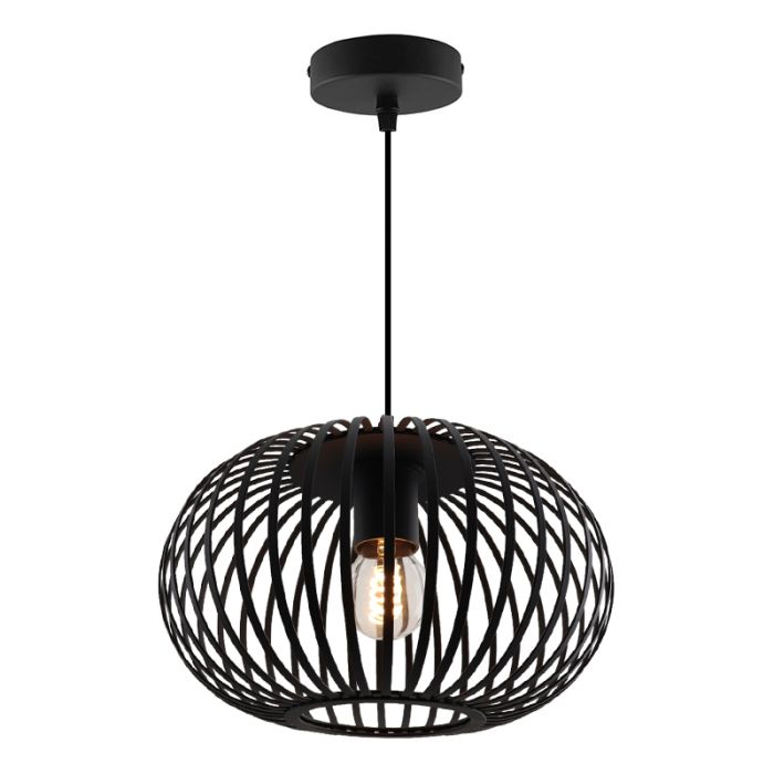 Lámpara colgante negra industrial, Lieve