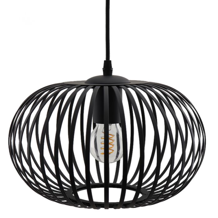 Lámpara colgante negra industrial, Lieve