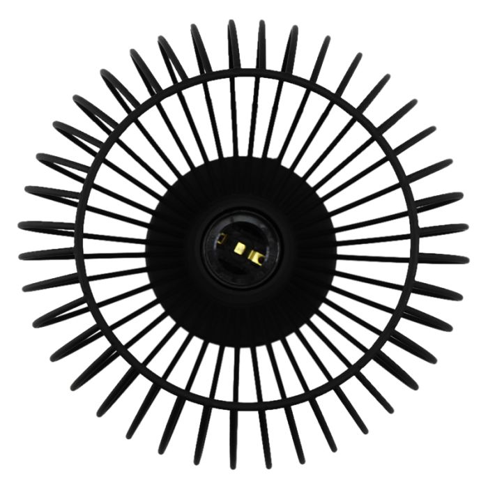 Plafón de techo negro industrial, Wiro