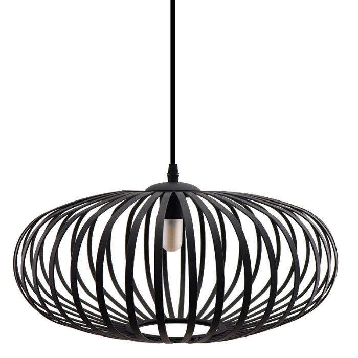 Lámpara colgante baño negra industrial, Lieve, IP44