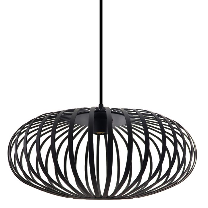 Lámpara colgante baño negra industrial, Lieve, IP44