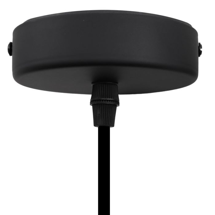 Lámpara colgante baño negra industrial, Lieve, IP44
