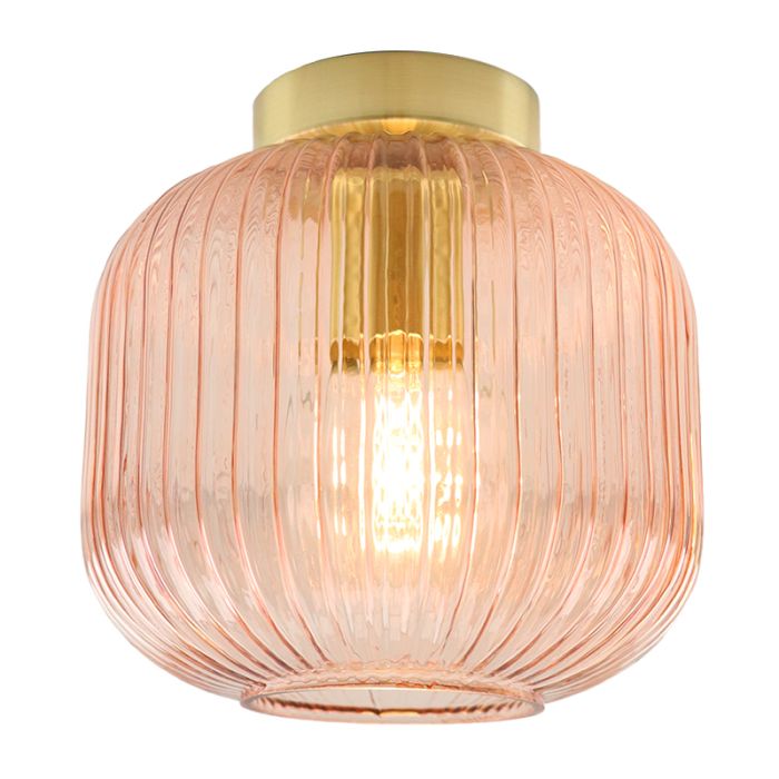 Lámpara de techo rosa retro, Charlois