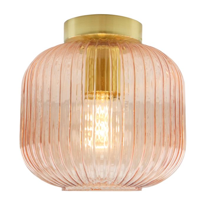 Lámpara de techo rosa retro, Charlois
