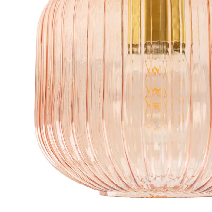 Lámpara de techo rosa retro, Charlois