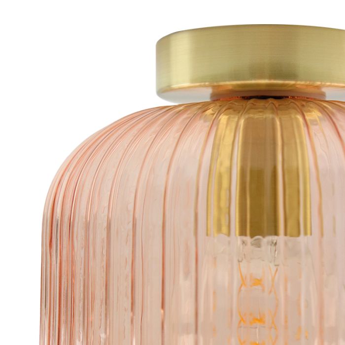 Lámpara de techo rosa retro, Charlois