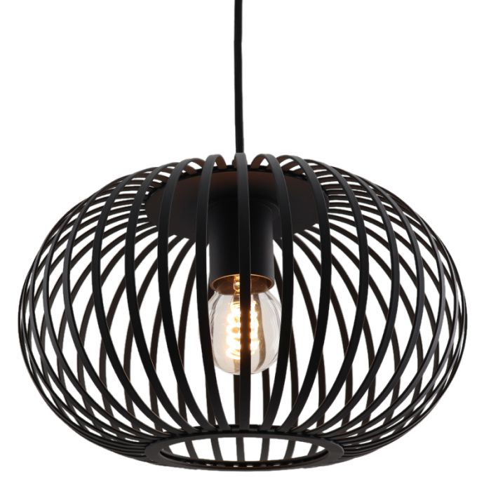Lámpara colgante negra industrial, Lieve