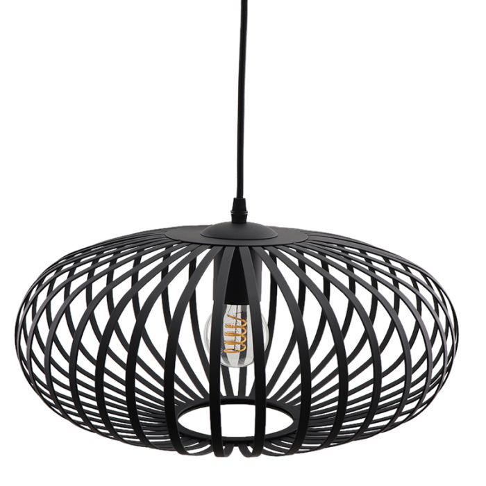 Lámpara colgante negra industrial, Lieve