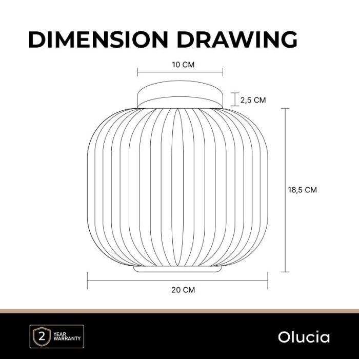 Lámpara de techo verde diseño, Charlois
