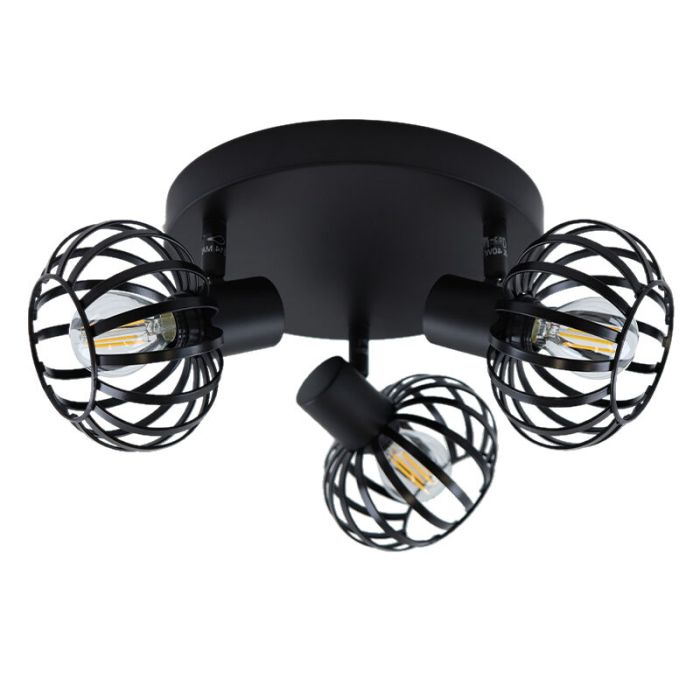Foco de techo negro industrial, Lieve