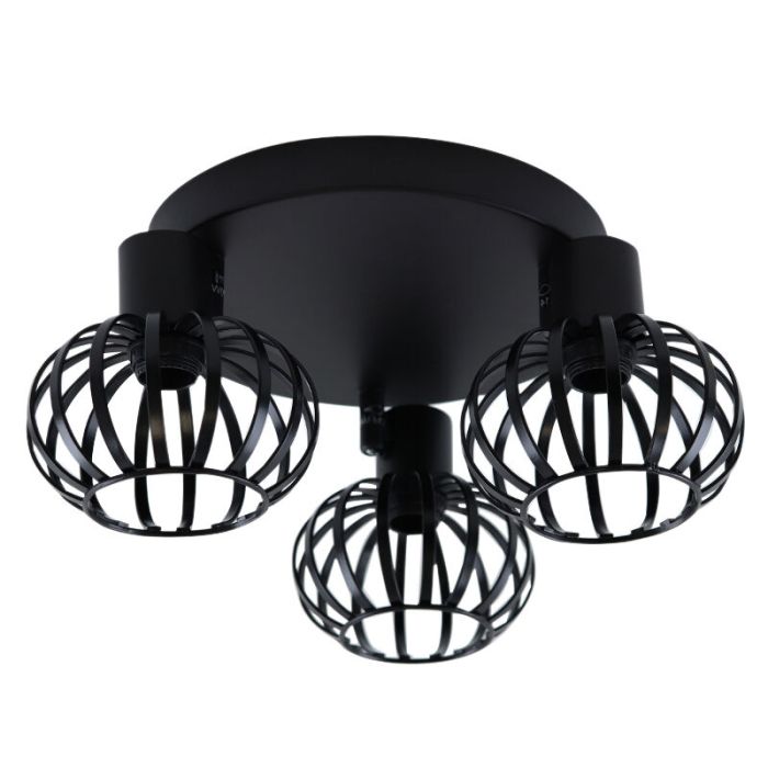 Foco de techo negro industrial, Lieve