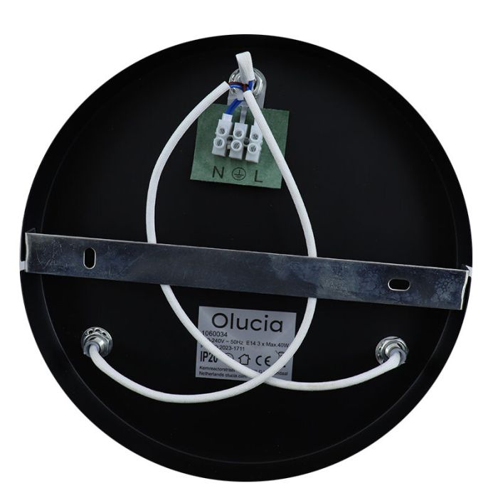Foco de techo negro industrial, Lieve