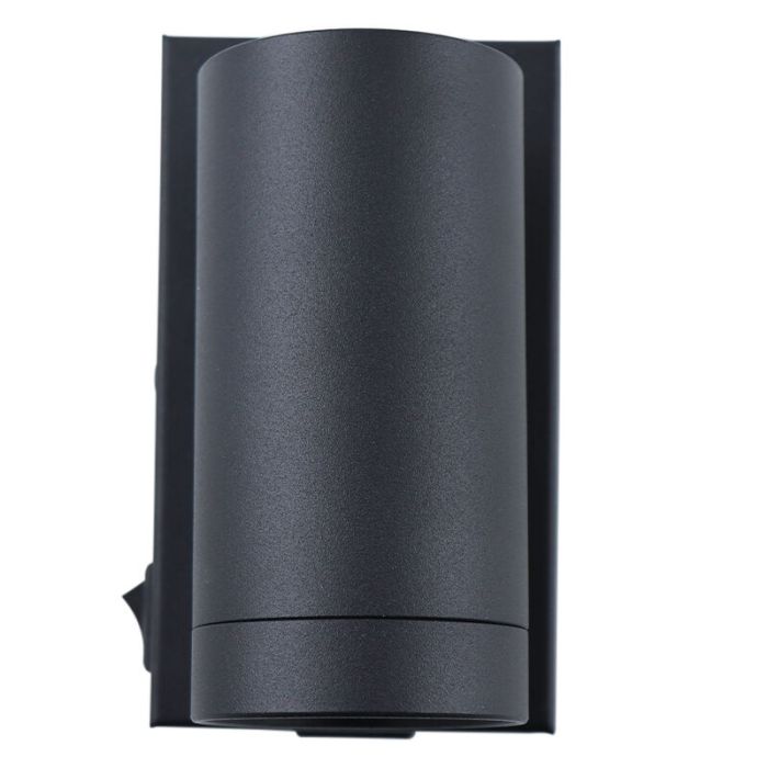 Foco de pared negro moderno, Nadi, con interruptor