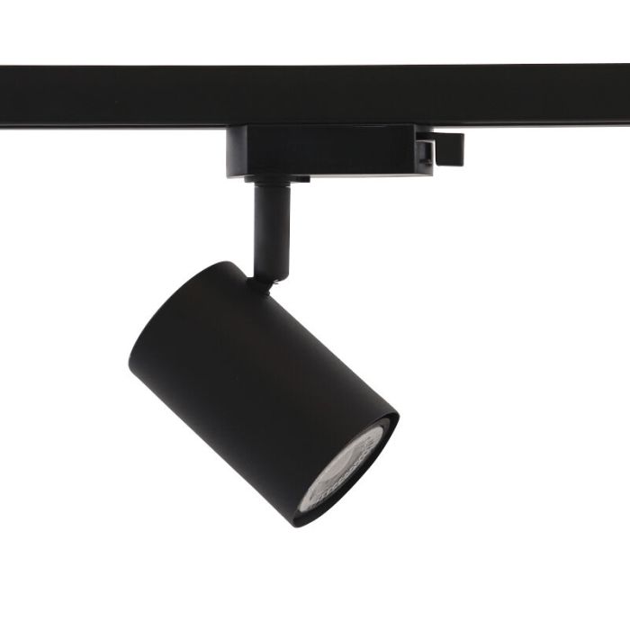 Foco de carril monofásico negro moderno, Elena