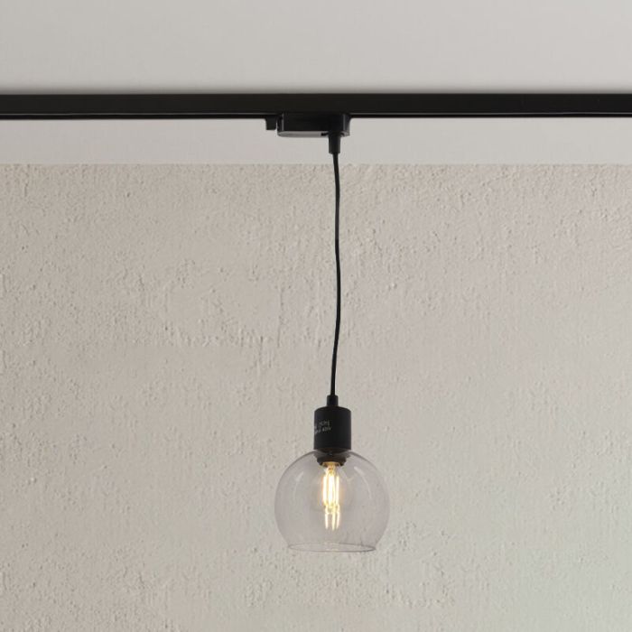 Foco de carril monofásico gris diseño, Giada
